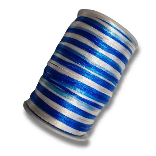 cordon seda cola raton 2mms 10mts multicolor azul blanco celeste 0