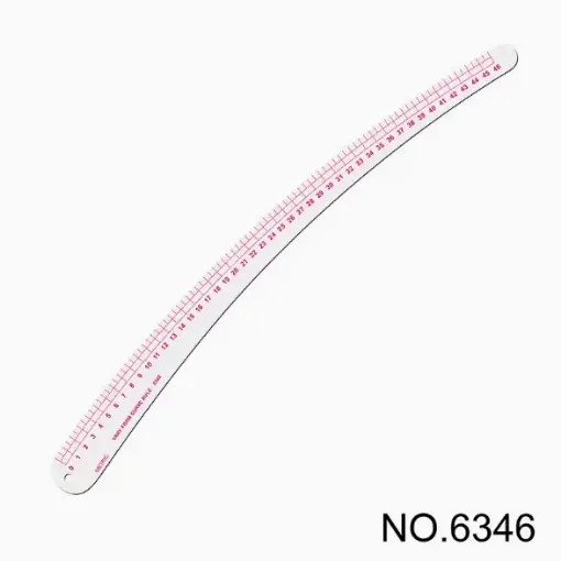 regla acrilico flexible multifuncional para realizar patrones costura curva nro 6346 medida 49x6cms 0