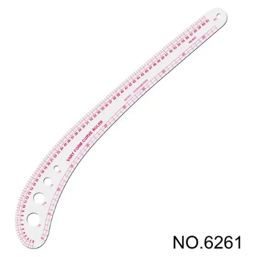 regla acrilico flexible multifuncional para realizar patrones costura curva nro 6261 medida 59x10cm 0