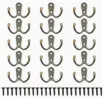 percha metal gancho doble horizontal medida 50x41mms tornillos color bronce por 15 unidades 0