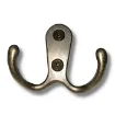 percha metal gancho doble horizontal medida 50x41mms tornillos color bronce por unidad 0