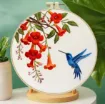 kit para bordar 20x20cms incluye tela hilos agujas sin bastidor motivo impreso colibri 2