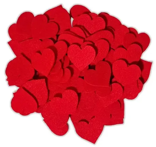aplique parche para tela modelo corazon fieltro rojo 20x20mms x50 unidades 0