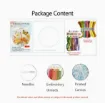 kit para bordar 20cms incluye tela hilos agujas sin bastidor motivo impreso garden 1