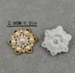 aplique acrilico forma flor 26mms 6 petalos perlas por 5 unidades 1