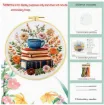 kit para bordar 20cms incluye tela hilos agujas sin bastidor motivo impreso libros flores 1