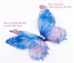 aplique mariposa organza medida 50x35mms set x20 unidades multicolor 3