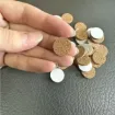 etiquetas adhesivas corcho circular medida 15x2mms por 50 unidades 1