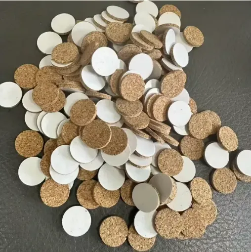 etiquetas adhesivas corcho circular medida 15x2mms por 500 unidades 0
