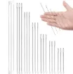 set 18 agujas hierro para coser cuero punto cruz ojo grande 6 medidas 7 62 17 78cms 0