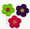 aplique parche bordado termoadhesivo para tela modelo flor 55mms varios colores por unidad 1