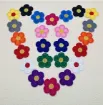aplique parche bordado termoadhesivo para tela modelo flor 55mms varios colores por unidad 4