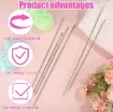 set 18 agujas hierro para coser cuero punto cruz ojo grande 6 medidas 7 62 17 78cms 3