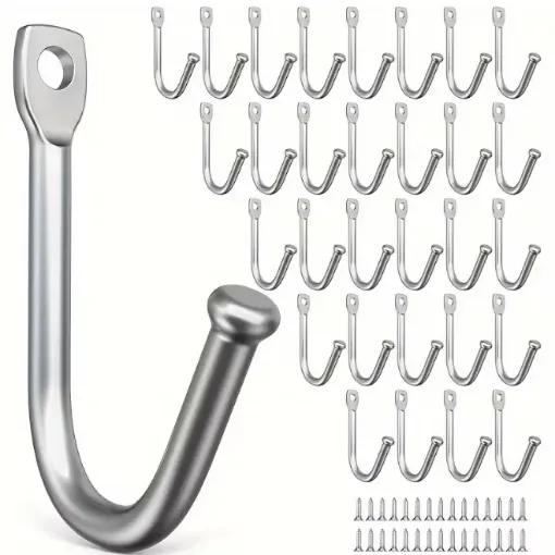 gancho metal percha medida 37x25x5mms tornillo color cromado por 5 unidades 0