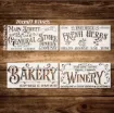 stencil plantilla 20x10cms modelo carteles vintage 8 modelos diferentes por unidad 1