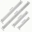regla metalica metal acero flexible doble centimetros pugadas 40cms 1
