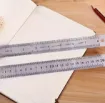 regla metalica metal acero flexible doble centimetros pugadas 20cms 2