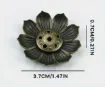 porta incienso metal forma flor medida 37mms por unidad 1