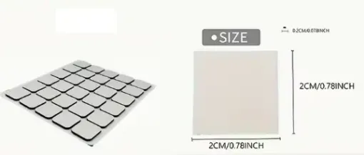protectores goma eva autoadhesivos cuadrado 2x2cms plancha 30 unidades 0