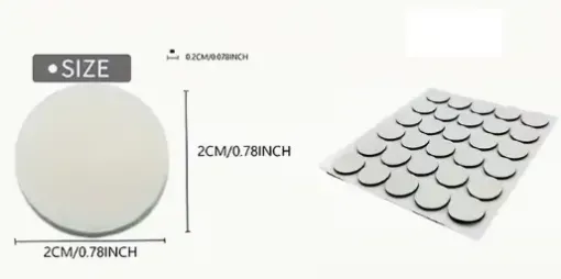 protectores goma eva autoadhesivos circular 2x2cms plancha 30 unidades 0