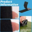 velcro adhesivo rectangular medida 70x16mms por 20 unidades color negro 2