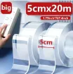 cinta adhesiva doble faz transparente nano extra resistente 50mms rollo 20mts 0