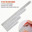 regla metalica metal acero flexible doble centimetros pugadas 40cms 3