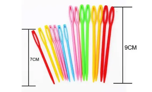 aguja para lana plastico 7cms por 10 unidades 0