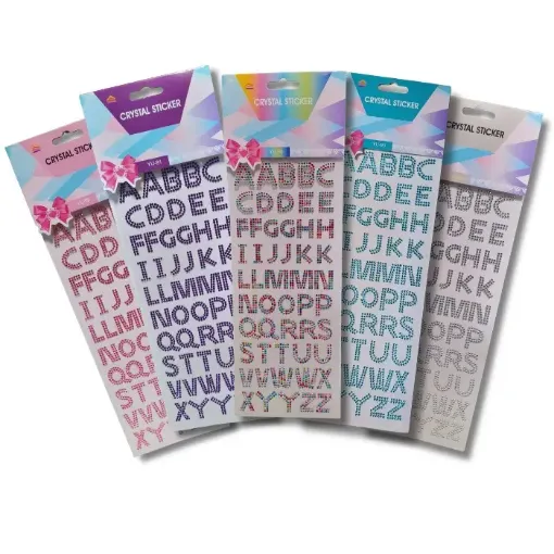 sticker crystals sticker abecedario letras 18mms varios colores 0