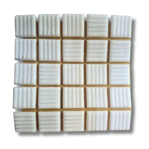 venecitas para mosaico veneciano 2x2cms por 25 unidades color blanco 0