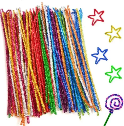 limpia pipas metalizados chenil 30cms x25 unidades variedad colores 0
