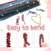 limpia pipas metalizados chenil 30cms x25 unidades variedad colores 6