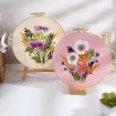 kit bordado iniciacion circular 20cms hilos patron motivo floral nro wg3d908 03 2