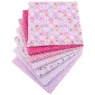 set 7 telas para patchwork 100 algodon 25x25cms x7 motivos diferentes rojos 0