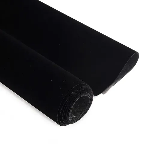 tela agamuzada terciopelo autoadhesivo medida 148x40cms color negro 0
