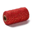 cordon algodon 2mms para macrame bicolor rollo 100mts color rojo dorado 0