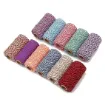 cordon algodon 2mms para macrame bicolor rollo 100mts color negro blanco 2