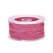 cordon trenzado polialgodon 1 2mm hilo metalizado x25mts colores rosa oscuro dorado 1