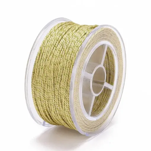 cordon trenzado polialgodon 1 5mm hilo metalizado x20mts colores vara oro dorado 0