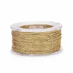 cordon trenzado polialgodon 1 5mm hilo metalizado x20mts colores melocoton dorado 1