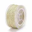 cordon trenzado polialgodon 1 5mm hilo metalizado x20mts colores blanco dorado 0