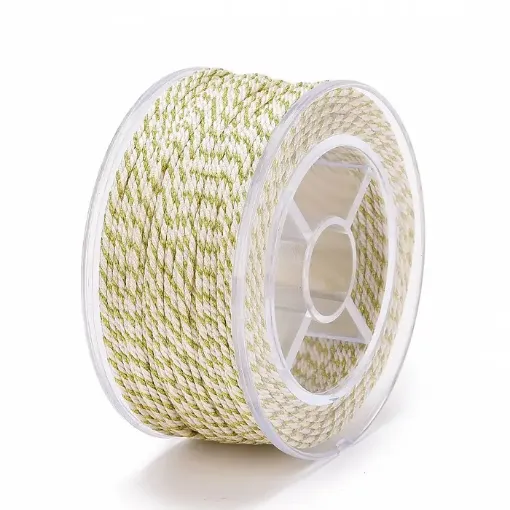cordon trenzado polialgodon 1 5mm hilo metalizado x20mts colores blanco dorado 0