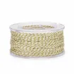 cordon trenzado polialgodon 1 5mm hilo metalizado x20mts colores blanco dorado 1