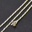 cordon trenzado polialgodon 1 5mm hilo metalizado x20mts colores blanco dorado 2