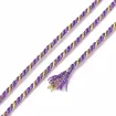 cordon trenzado polialgodon 1 5mm hilo metalizado x20mts colores orquidea dorado 2