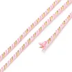 cordon trenzado polialgodon 1 2mm hilo metalizado x25mts colores rosado dorado 2