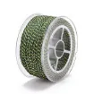 cordon trenzado polialgodon 1 2mm hilo metalizado x25mts colores verde azulado dorado 0