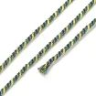 cordon trenzado polialgodon 1 2mm hilo metalizado x25mts colores verde azulado dorado 2