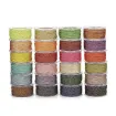 cordon trenzado polialgodon 1 2mm hilo metalizado x25mts colores rosado dorado 3