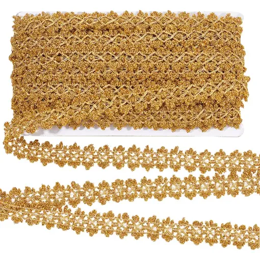 galon metalizado ribete poliester 26mms color oro por 3mts 0